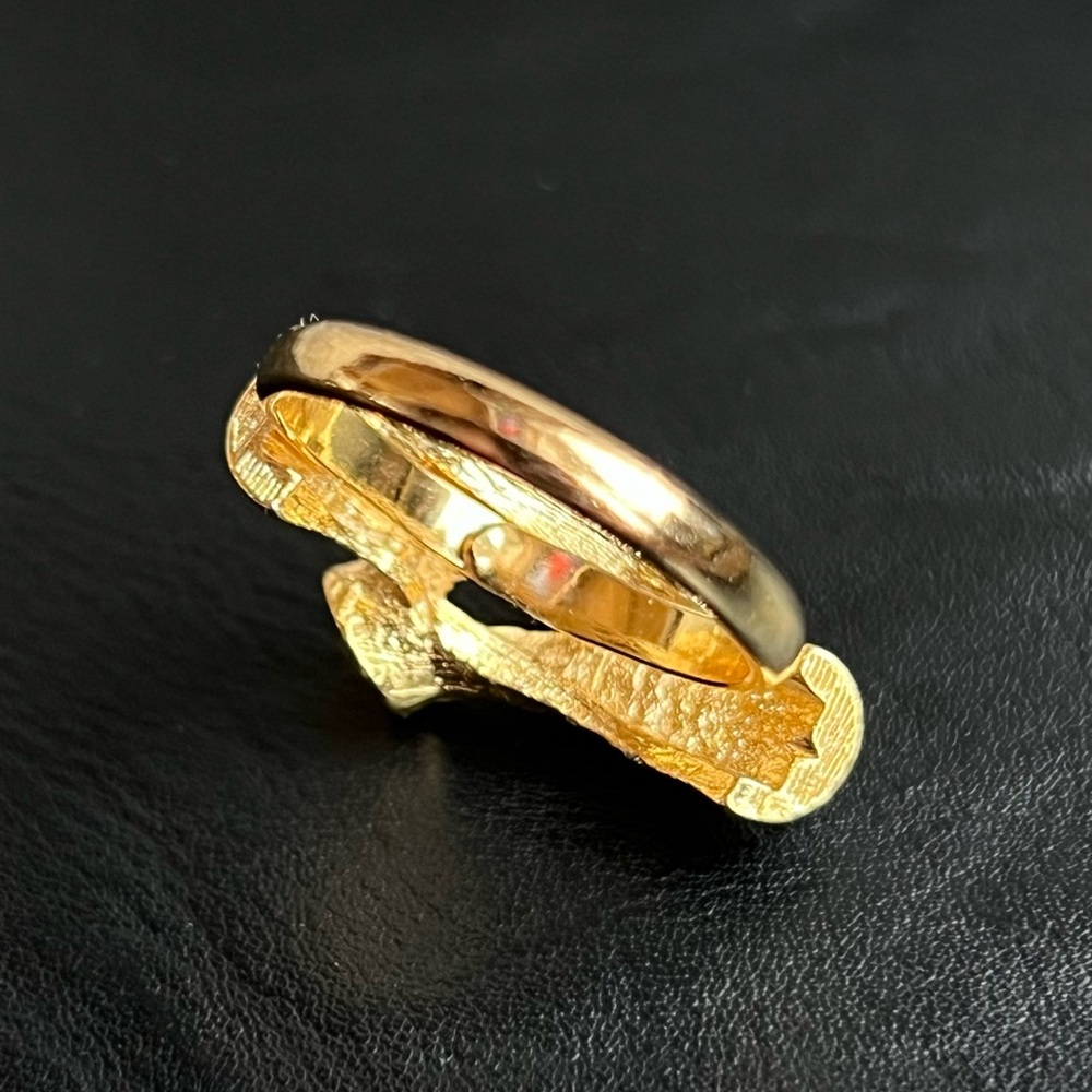 Gold Bamboo Ring- Adjustable - Picture 5 of 7
